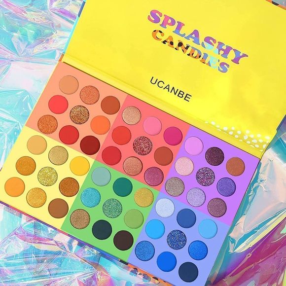 UCANBE Splashy Candies Eyeshadow Palette + 15pcs Makeup Brush Set - Picture 3 of 6